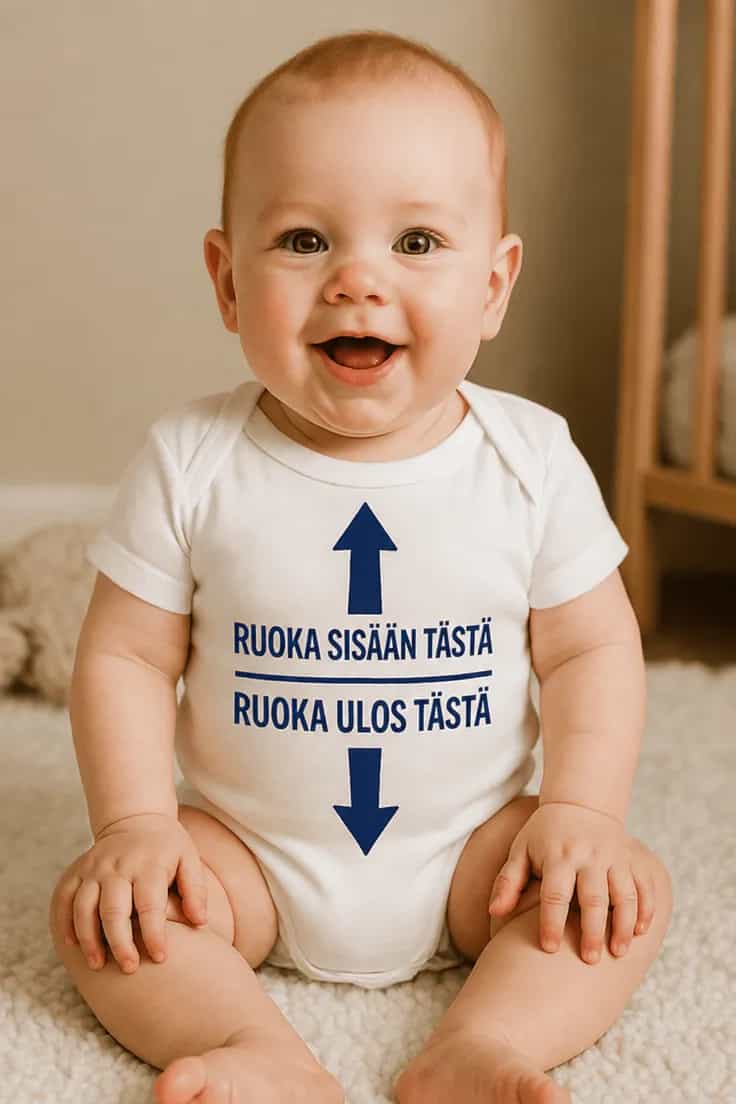 Vauvan body Ruoka sisään ulos – RUOKA SISÄÄN