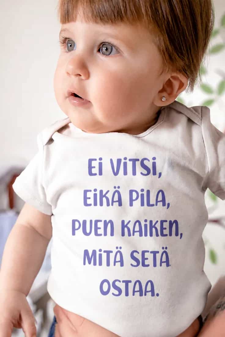 Vauvan body Setä ostaa vaatteet – EI VITSI, EIKÄ PILA