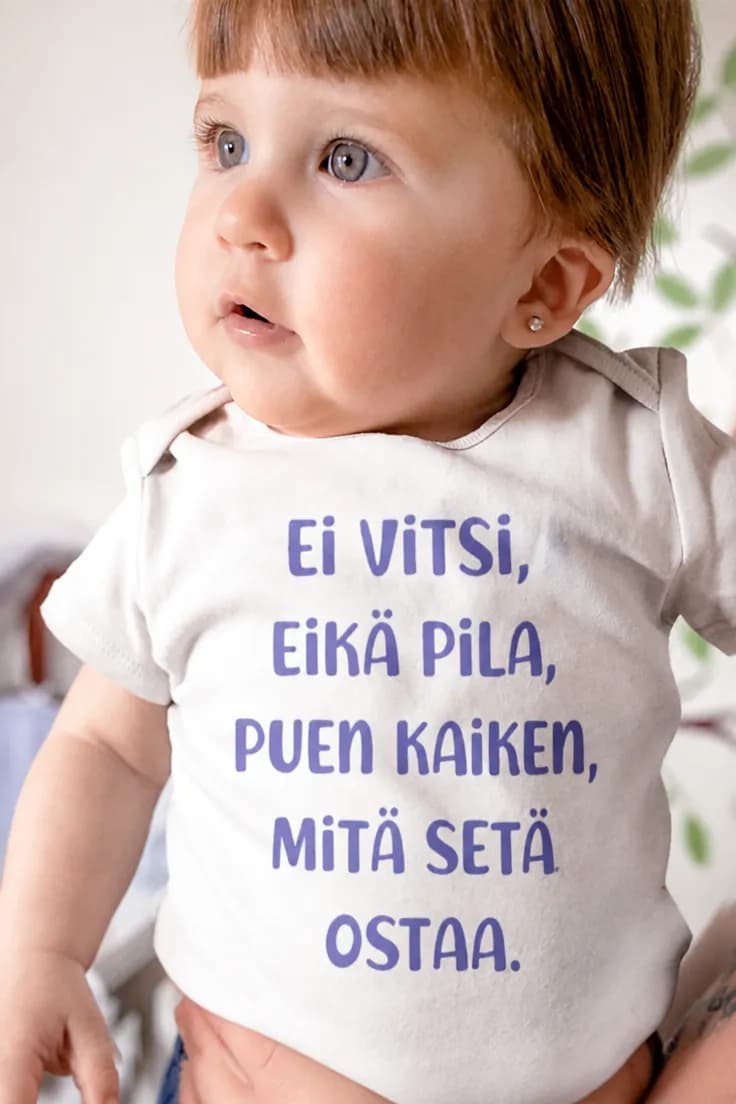 Vauvan body Setä ostaa vaatteet – EI VITSI, EIKÄ PILA