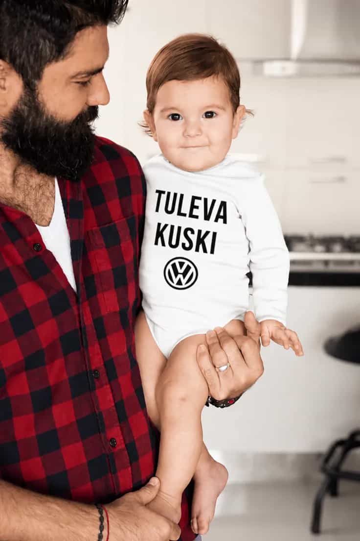 Vauvan body tuleva kuski valitsemallasi automerkillä