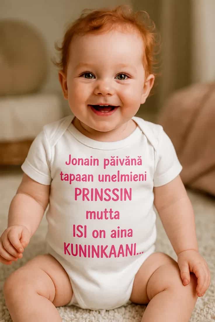 Vauvan body Unelmien prinssi ja isi – Jonain päivänä