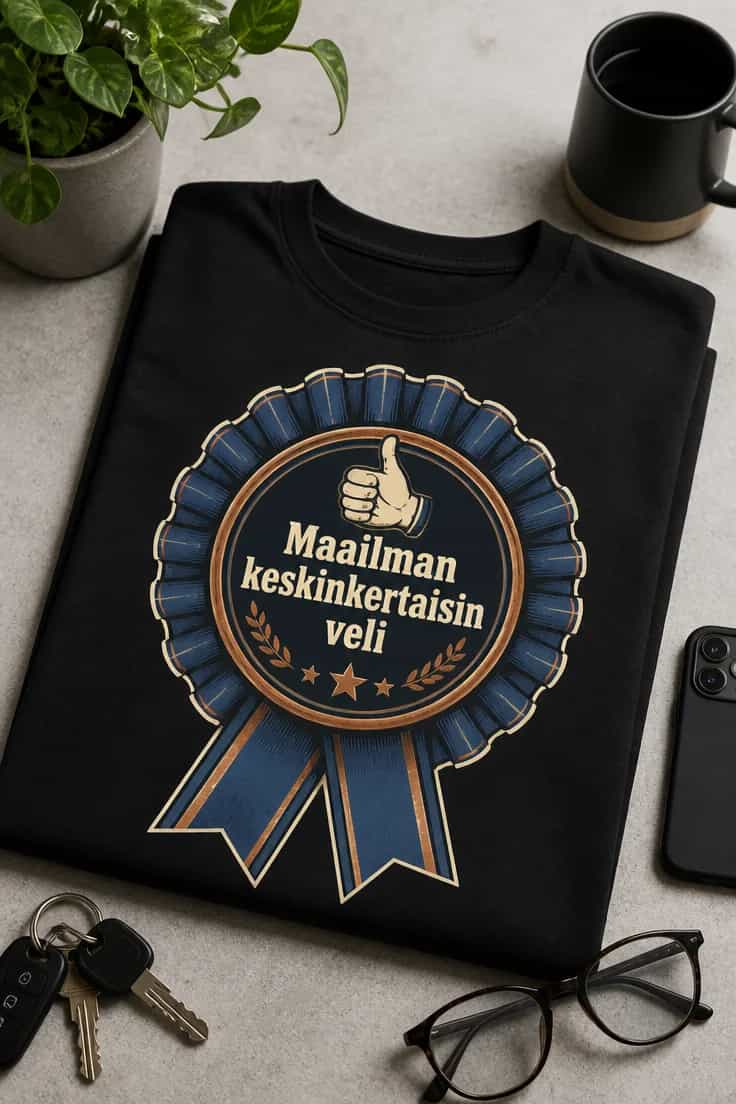 Veljelle T-paita – Maailman keskinkertaisin veli