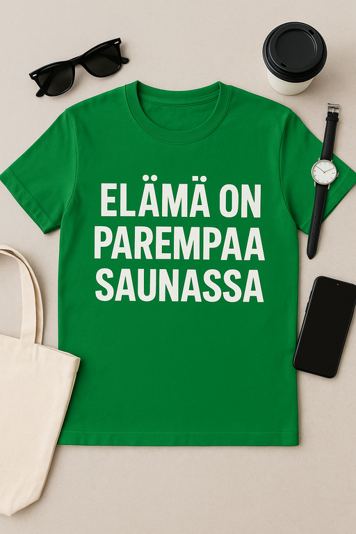 Elämä on parempaa saunassa - T-paita