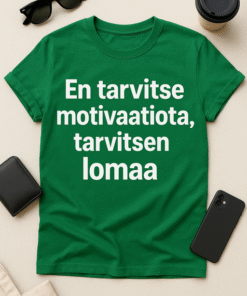 En tarvitse motivaatiota, tarvitsen lomaa - T-paita