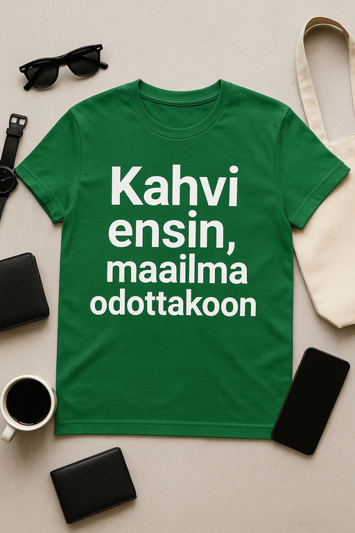 Kahvi ensin - T-paita