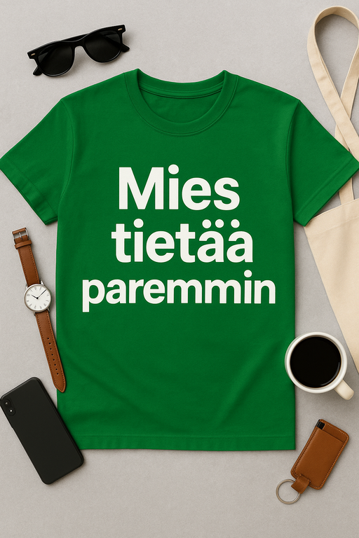 Mies tietää paremmin -T-paita