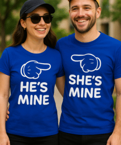 HE'S MINE, SHE'S MINE - T-paita (2 kpl)