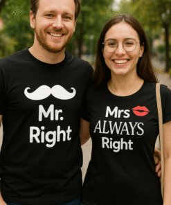 Mr Right / Mrs ALWAYS Right - T-paita (setti)
