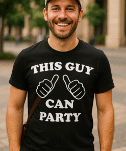 THIS GUY CAN PARTY - T-paita