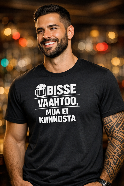 Hauska t-paita: BISSE VAAHTOO, MUA EI KIINNOSTA