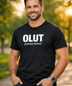 Hauska t-paita OLUT connecting people