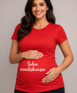 Äitiys-t-paita: tulen maaliskuussa