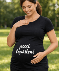 Äitiys-t-paita “pssst lepään!”