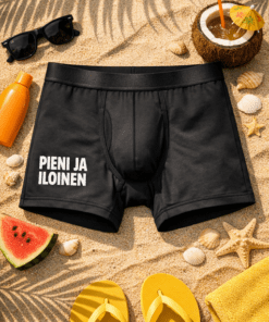 Miesten bokserit "PIENI JA ILOINEN"