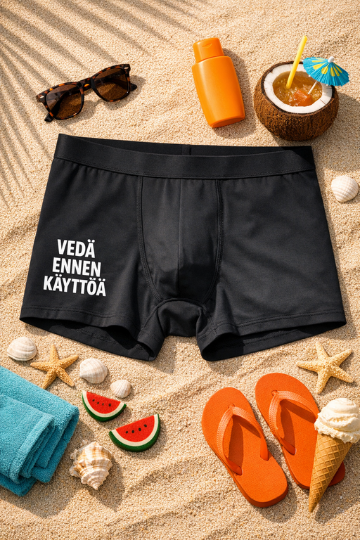 Miesten bokserit “Vedä ennen käyttöä”