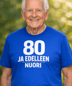 Hauska t-paita 80 ja edelleen nuori