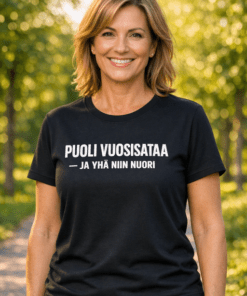 Hauska t-paita Puoli vuosisataa – ja yhä niin nuori