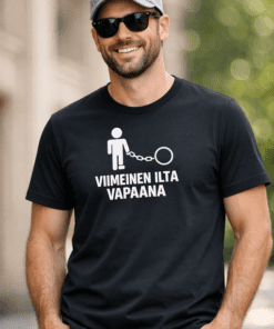 Hauska t-paita Viimeinen ilta vapaana