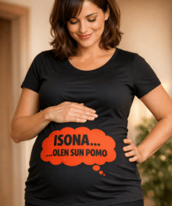 Äitiys-t-paita: ISONA… OLEN SUN POMO