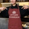 Esiliina Lettujen kuningatar hauskalla LETTUJEN KUNINGATAR -painatuksella