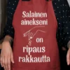 Esiliina Ripaus rakkautta hauskalla painatuksella keittiöön tai lahjaksi