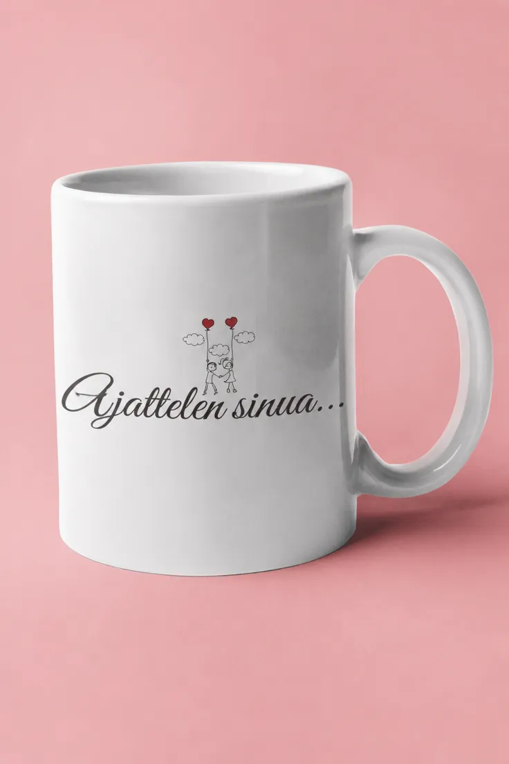 Hauska muki Ajattelen sinua lahjaksi humoristisella tekstillä