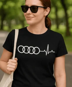 Hauska t-paita I love Audi syke -lahjapaita Audi-fanille