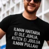 Hauska t-paita Ilman haitaria ei juhlia, humoristinen lahjapaita haitarin ystävälle