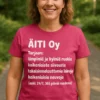 Hauska t-paita Äiti oy äitienpäiväksi, ÄITI Oy -painatuksella varustettu lahjapaita