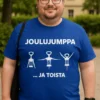 Hauska t-paita Joulujumppa lahjaksi, painatuksella JOULUJUMPPA ... JA TOISTA.