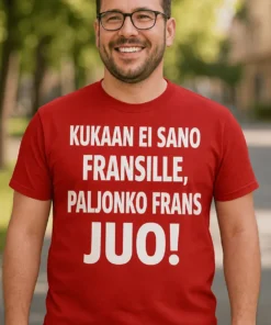 Hauska t-paita Juomisvitsi nimellä, humoristinen lahjapaita Fransille