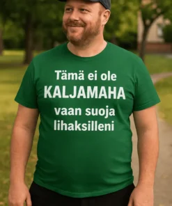 Hauska t-paita Kaljamahan suoja hauskalla Kaljamahan suoja -tekstillä lahjaksi