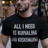 Hauska t-paita Kuivaliha ja Koskenkorva humoristisella painatuksella lahjaksi
