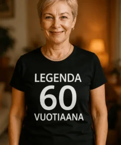 Hauska t-paita Legenda 60 vuotiaana lahjaksi 60-vuotiaalle