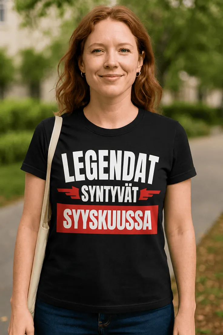 Hauska t-paita Legendat syntyvät syyskuussa lahjaksi syntymäpäiväsankarille