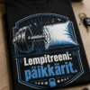Hauska t-paita, jossa lukee Lempitreeni: päikkärit. Vintage-henkinen salipaita, jossa käsipaino muuttuu tyynyksi.