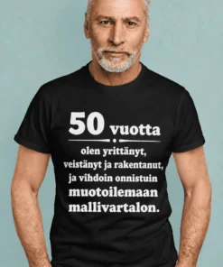 Hauska t-paita Mallivartalo 50 vuotta lahjaksi 50-vuotiaalle