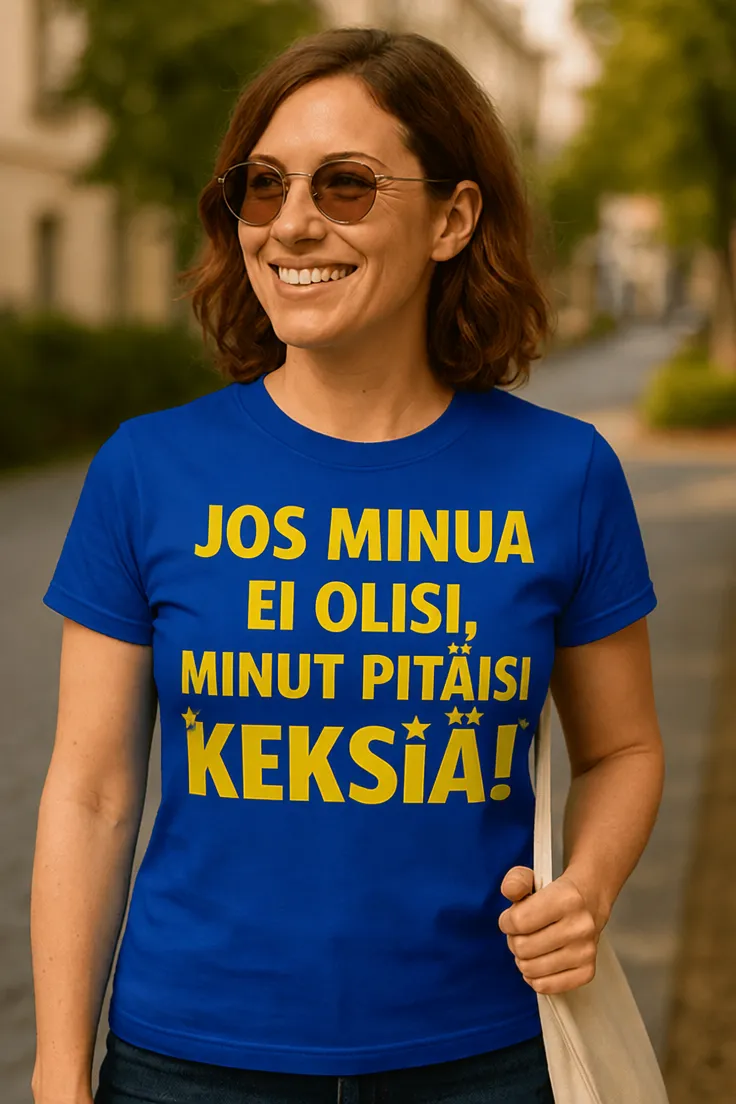 Hauska t-paita Minut pitäisi keksiä hauskalla tekstiprintillä lahjaksi