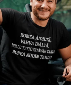 Hauska t-paita Nopea Audin takia hauskalla autoaiheisella painatuksella lahjaksi