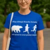 Hauska t-paita Ole kiltti lihaville ihmisille humoristisella tekstiprintillä