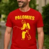 Hauska t-paita Palomies, jossa teksti PALOMIES