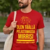 Hauska t-paita Palomies pelastaa mirrin hauskalla palomiesaiheisella printillä