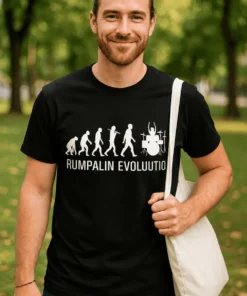 Hauska t-paita Rumpalin evoluutio rumpalille lahjaksi