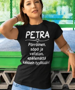Hauska t-paita nimellä PETRA, söpö ja vallaton lahjapaita