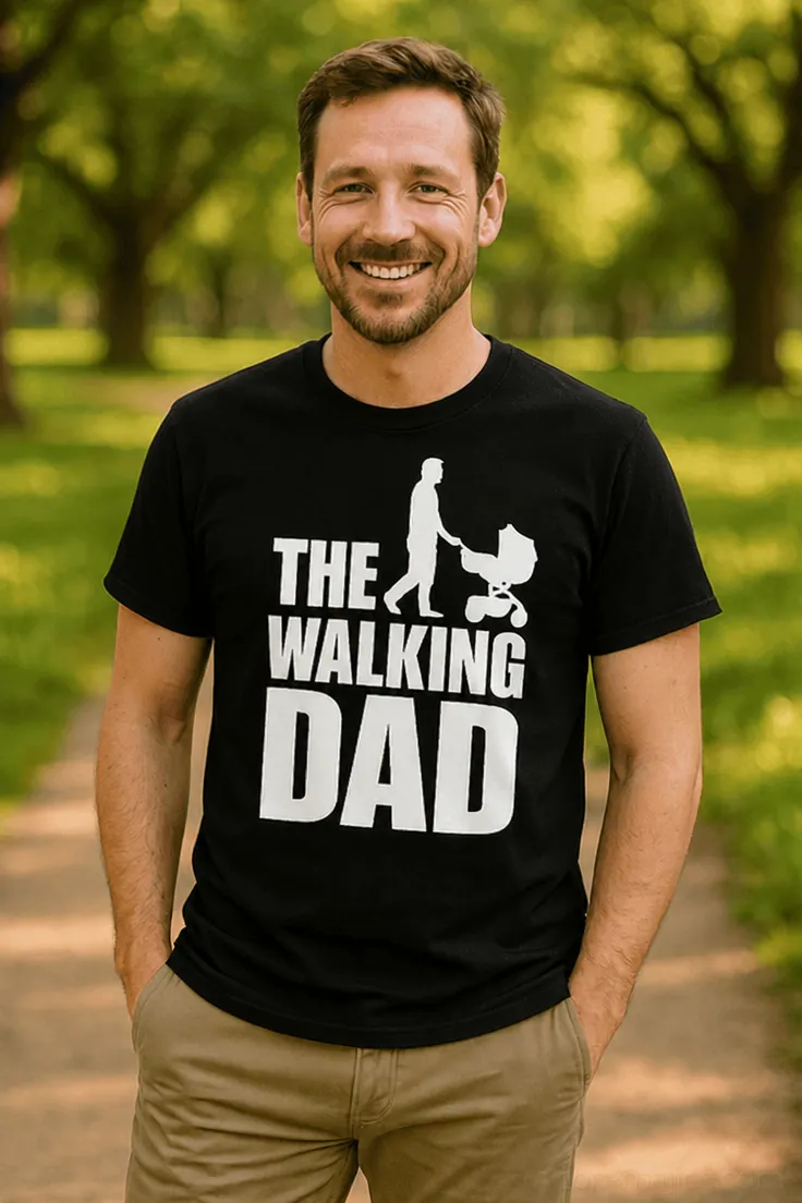 Hauska t-paita The walking dad - humoristinen lahjapaita isälle