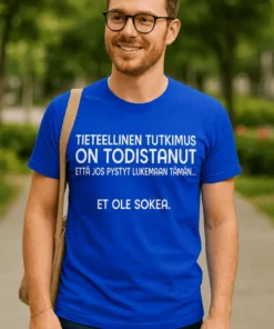 Hauska t-paita Tieteellinen tutkimus et ole sokea humoristisella tekstiprintillä