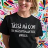 Hauska t-paita Tulin ärsyttämään nimellä, humoristinen lahjapaita omalla nimellä