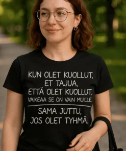 Hauska t-paita Tyhmä, jossa painatus hauskalla tekstillä lahjaksi