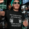 Hauska t-paita Tylsyys ja olut humoristisella olutaiheisella painatuksella