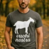 Hauska t-paita Vuohi nostra humoristisella vuohi nostra -painatuksella